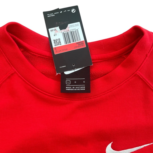 Nike Red Double Swoosh Goddess Of Victory Sweatshirt Mens Size Large NWT - Picture 3 of 8